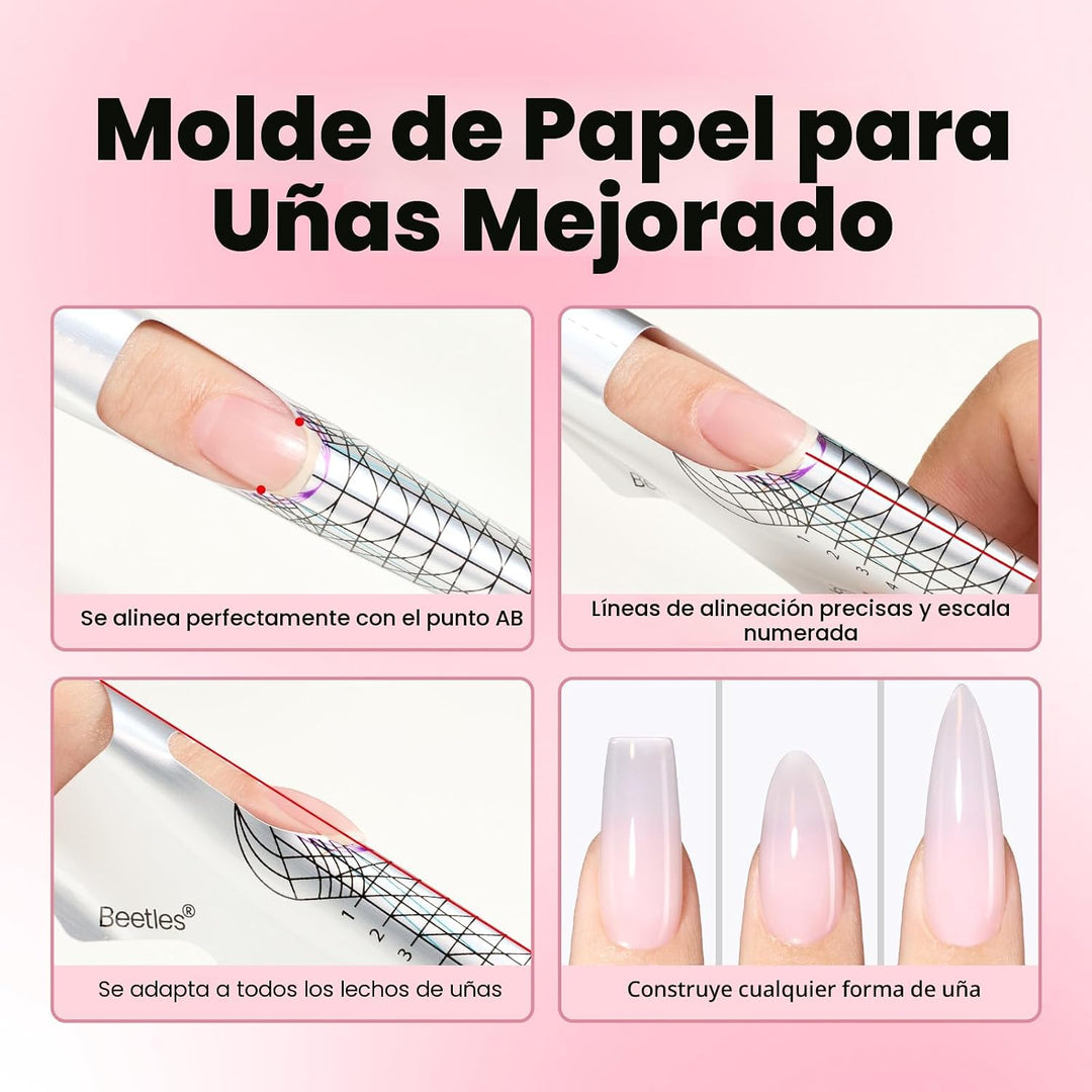 Beetles Gel Constructor para Uñas - 3 Colores 9 en 1 Kit de Extensi...