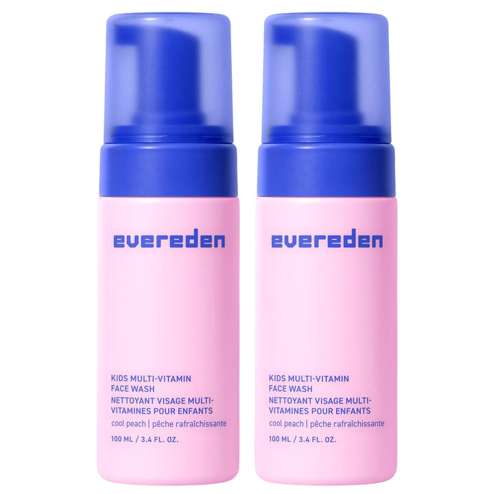 Evereden Lavado facial para niños: melocotón fresco, 3.4 onzas líqu...