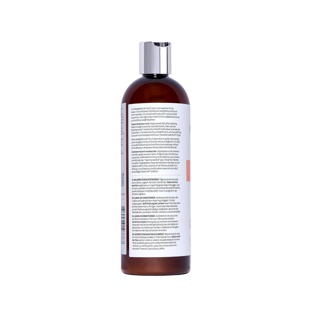 CURLSMITH Weightless Air Dry Cream for Hair, Hydrating and Detangli...