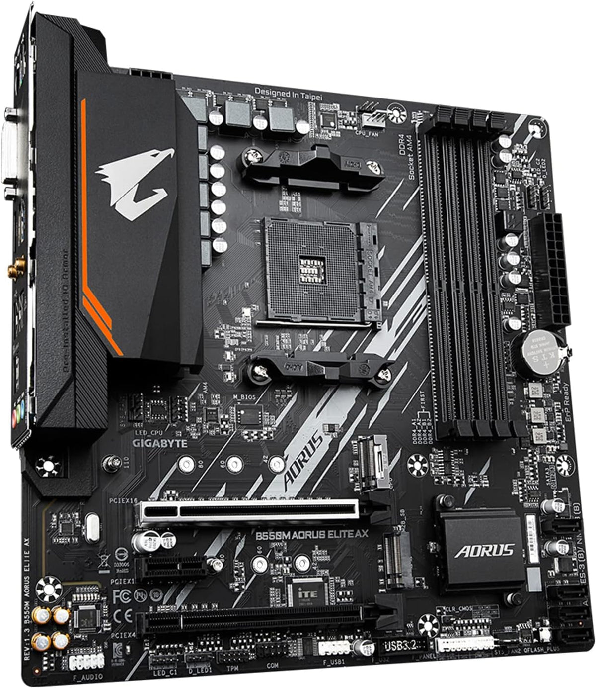 GIGABYTE B550M AORUS Elite AX (rev 1.3) Placa base, soporta procesa...