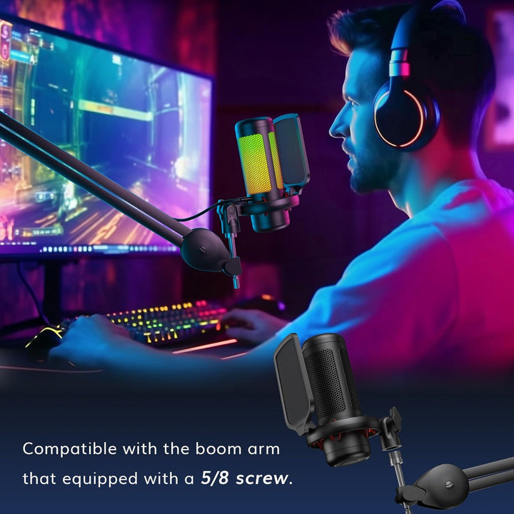 TONOR Micrófono USB Gaming para PC, micrófono de condensador cardio...