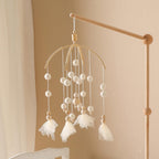Bebé móvil 100% fieltro bola cama campana móvil cuna joyería creativo colgante juguete madera viento carillón decoración vivero