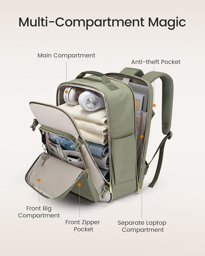 LOVEVOOK Mochila de viaje de 50 litros para mujeres y hombres, equi...