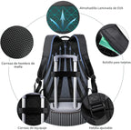 HK - Mochila para hombre, bolsa delgada para computadora portátil de 15,6