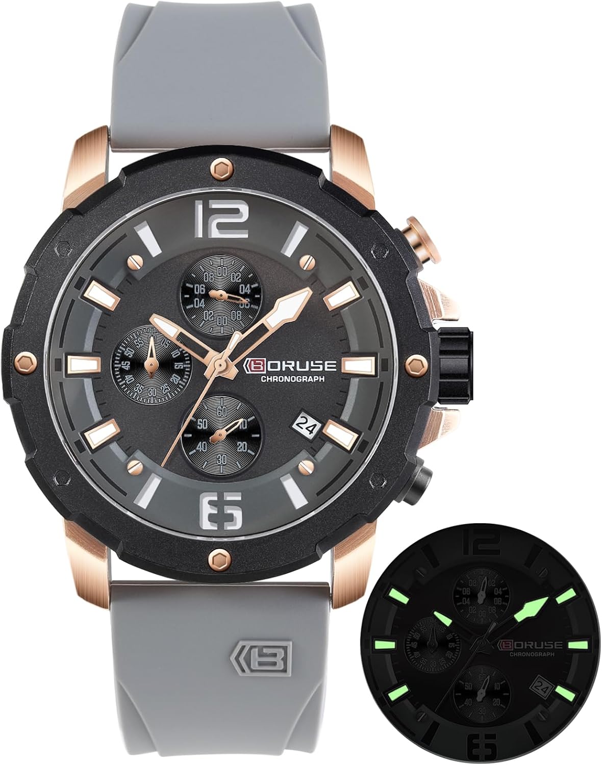 Reloj casual único para hombre, cronógrafo de moda de cara grande
