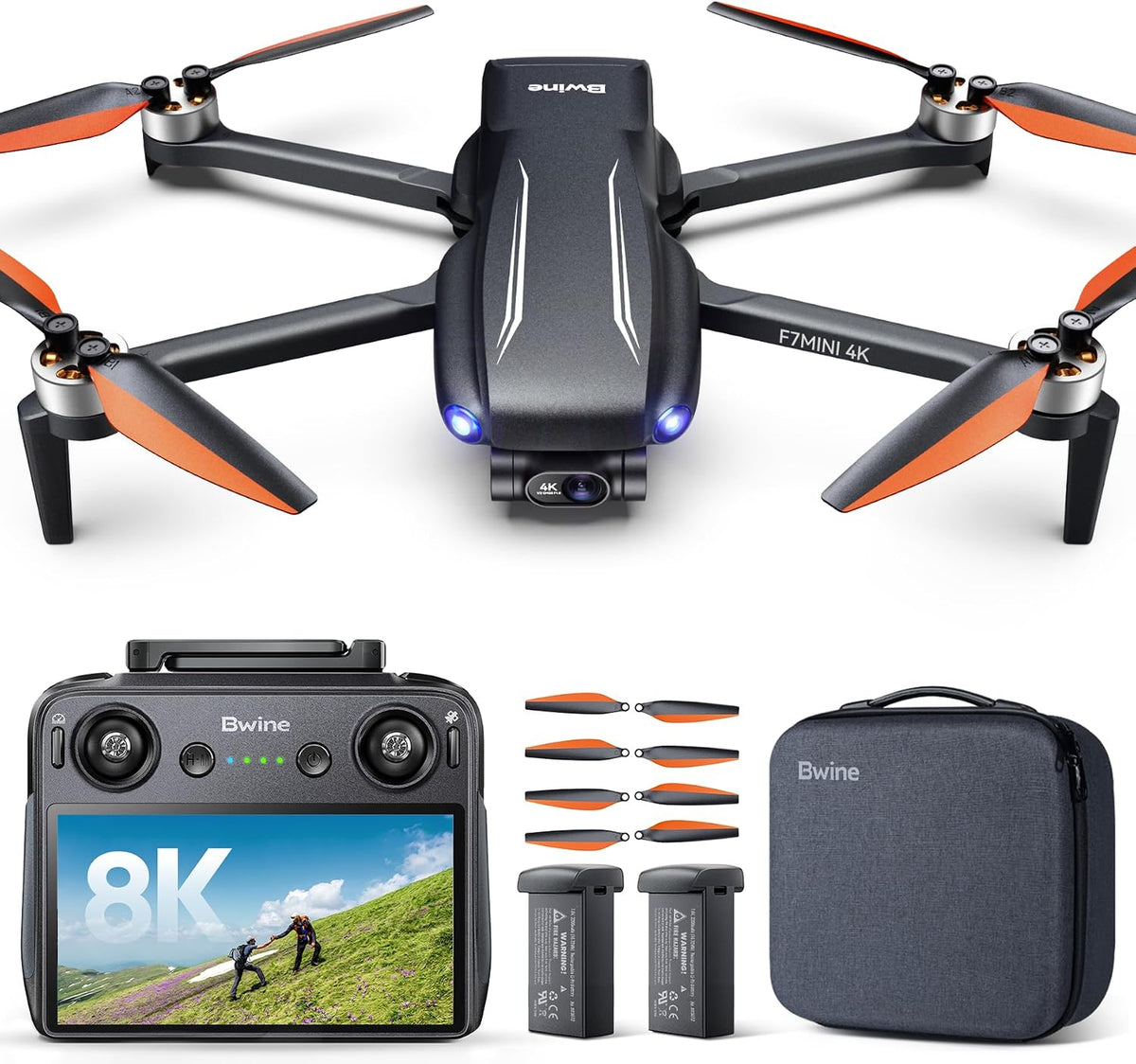 Bwine F7MINI 8K foto 5.5" 1080P RC pantalla Drones con cámara para adultos
