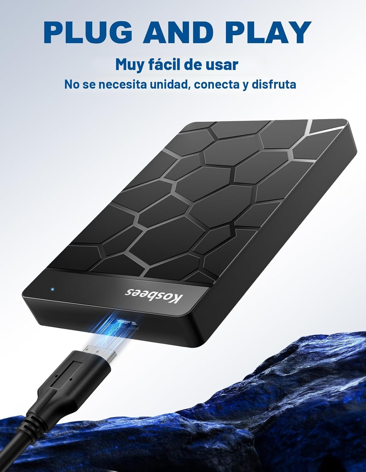 Kosbees Discos duros externos de 500 GB, disco duro portátil para W...