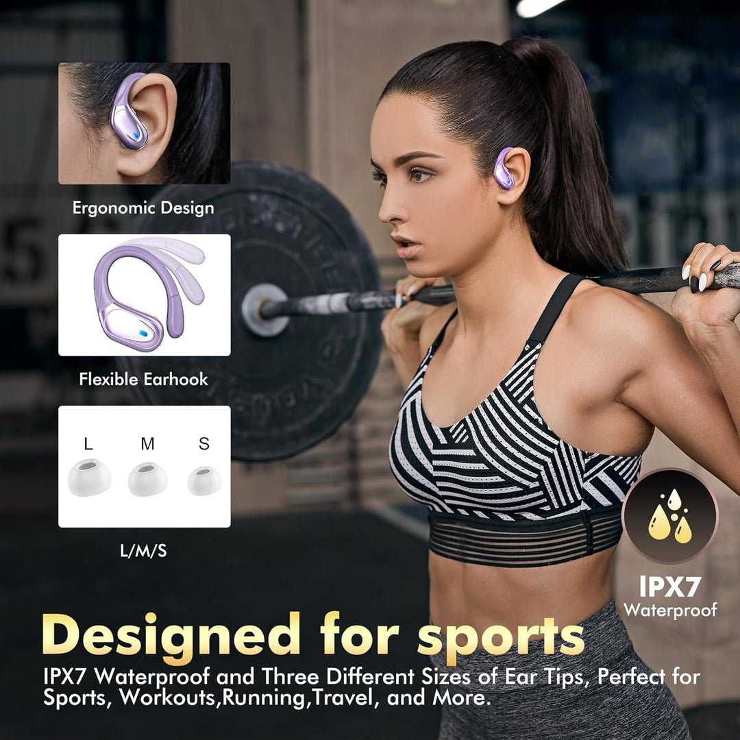 HAOYUYAN Auriculares inalámbricos Bluetooth 5.3 con reproducción de...