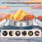 Reloj inteligente para mujer (respuesta/hacer llamadas), pantalla HD de 1.27 pulgadas con monitor de frecuencia cardíaca/sueño, más de 130 modos deportivos IP68 impermeable seguimiento de