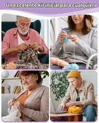 Aeelike Crochet Kit para Beginners Adults Kids, Complete Crochet Set, Purple