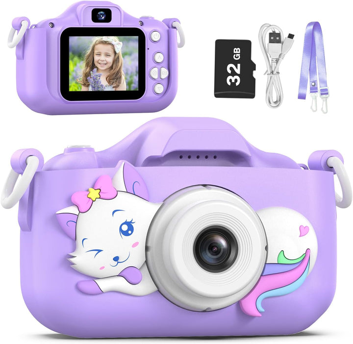 Goopow - Cámara de selfie digital para niños, juguete de cámara de...