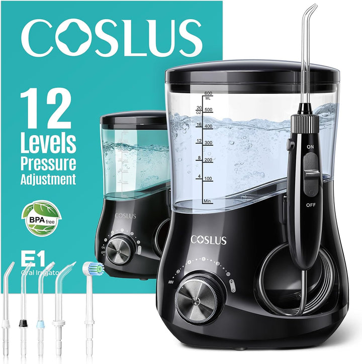 COSLUS E1 - Irrigador dental profesional para dientes: 12 ajustes d...