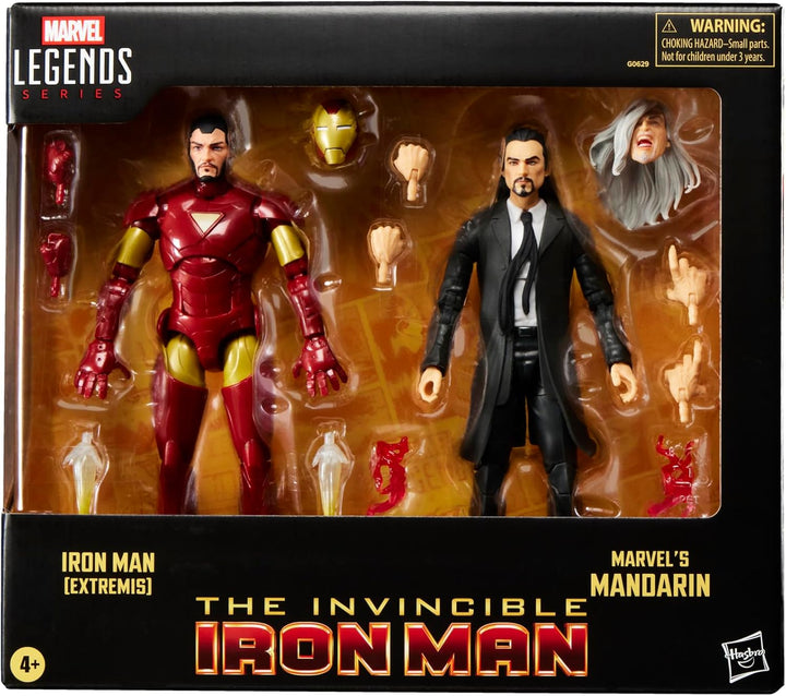 Serie Marvel Legends Iron Man (Extremis) y Mandarin de Marvel, figu...