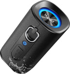 Hupoaf Altavoz Bluetooth, altavoz Bluetooth inalámbrico con graves profundos estéreo 3D de 30 W, llamada HD, luces RGB coloridas, tarjeta TF USB, emparejamiento TWS