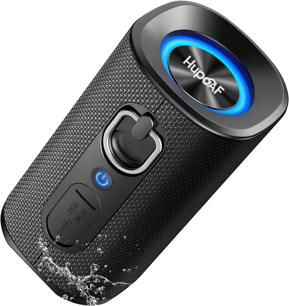 Hupoaf Altavoz Bluetooth, altavoz Bluetooth inalámbrico con graves profundos estéreo 3D de 30 W, llamada HD, luces RGB coloridas, tarjeta TF USB, emparejamiento TWS