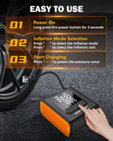 AUXBEAM H4Pro - Inflador de neumáticos portátil, compresor de aire...