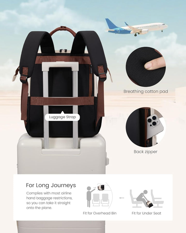 LOVEVOOK Mochila para laptop para mujer, mochila de viaje de trabaj...