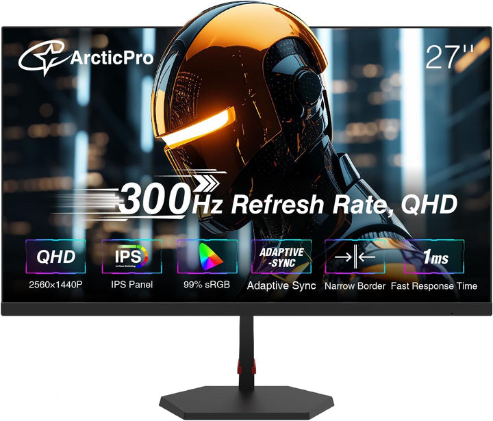 ArcticPro - Monitor Gmaing de 27 pulgadas QHD 1440p, monitor de 300...