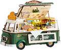 Rolife Kit de casa en miniatura para bricolaje, camión de café