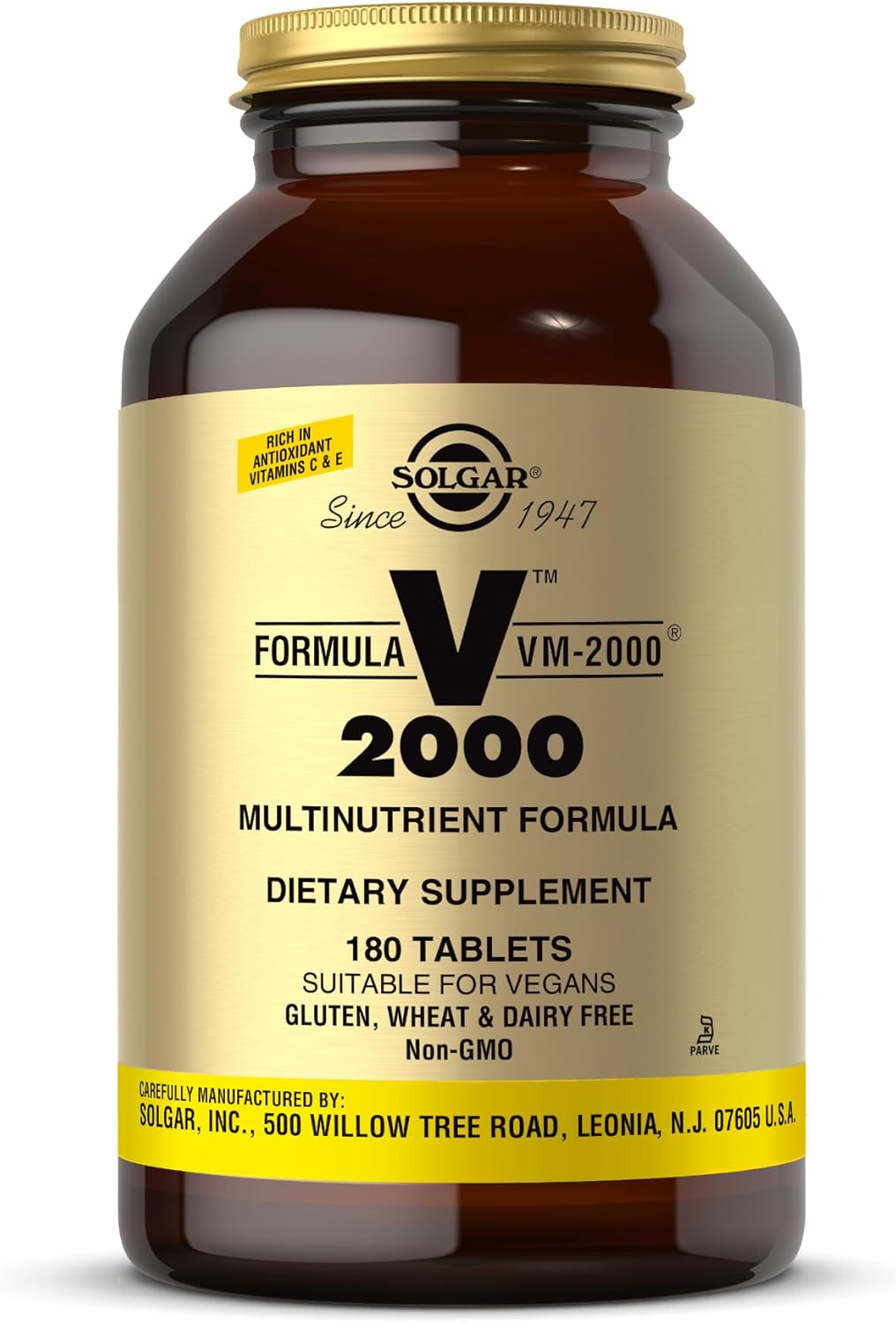 Solgar, Fórmula Vm 2000 Sistema multinutriente, 180 unidades