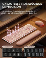 EWEADN GX710S Combo de teclado y mouse con cable con teclas de pudí...