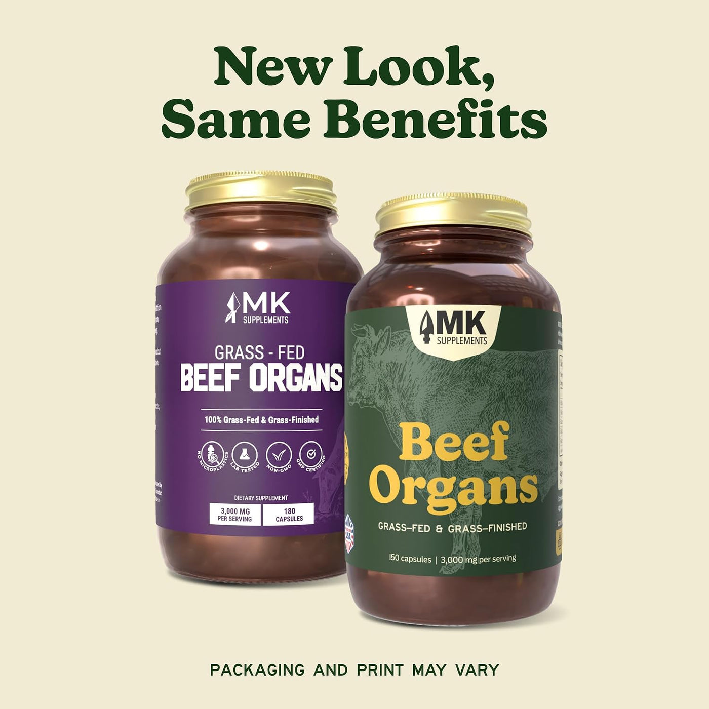 MK Supplements Cápsulas de órganos de carne alimentada con pasto |...