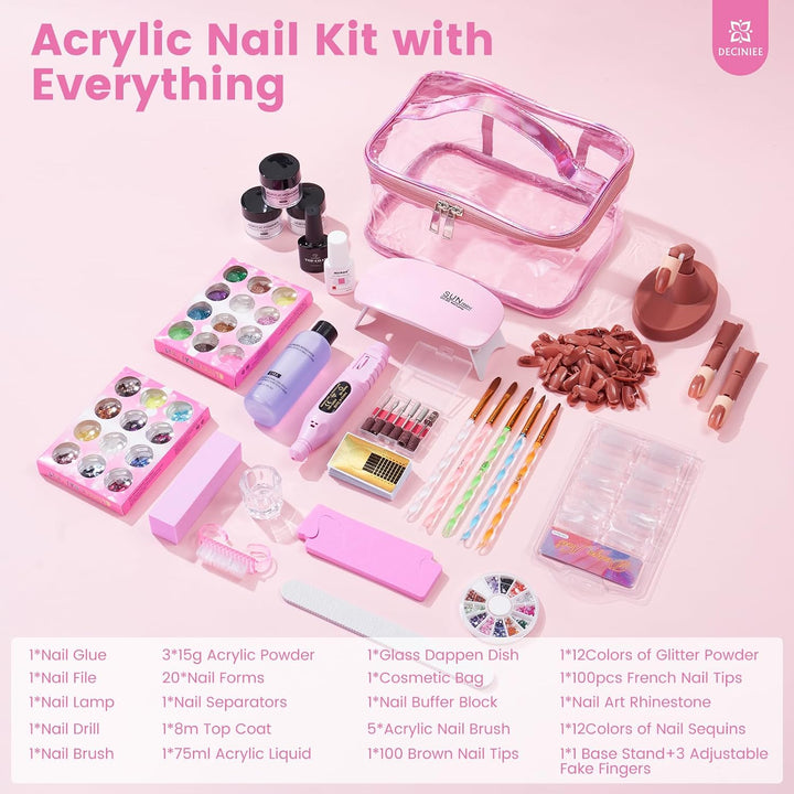 Kit de uñas para principiantes con todo: conjunto profesional de po...