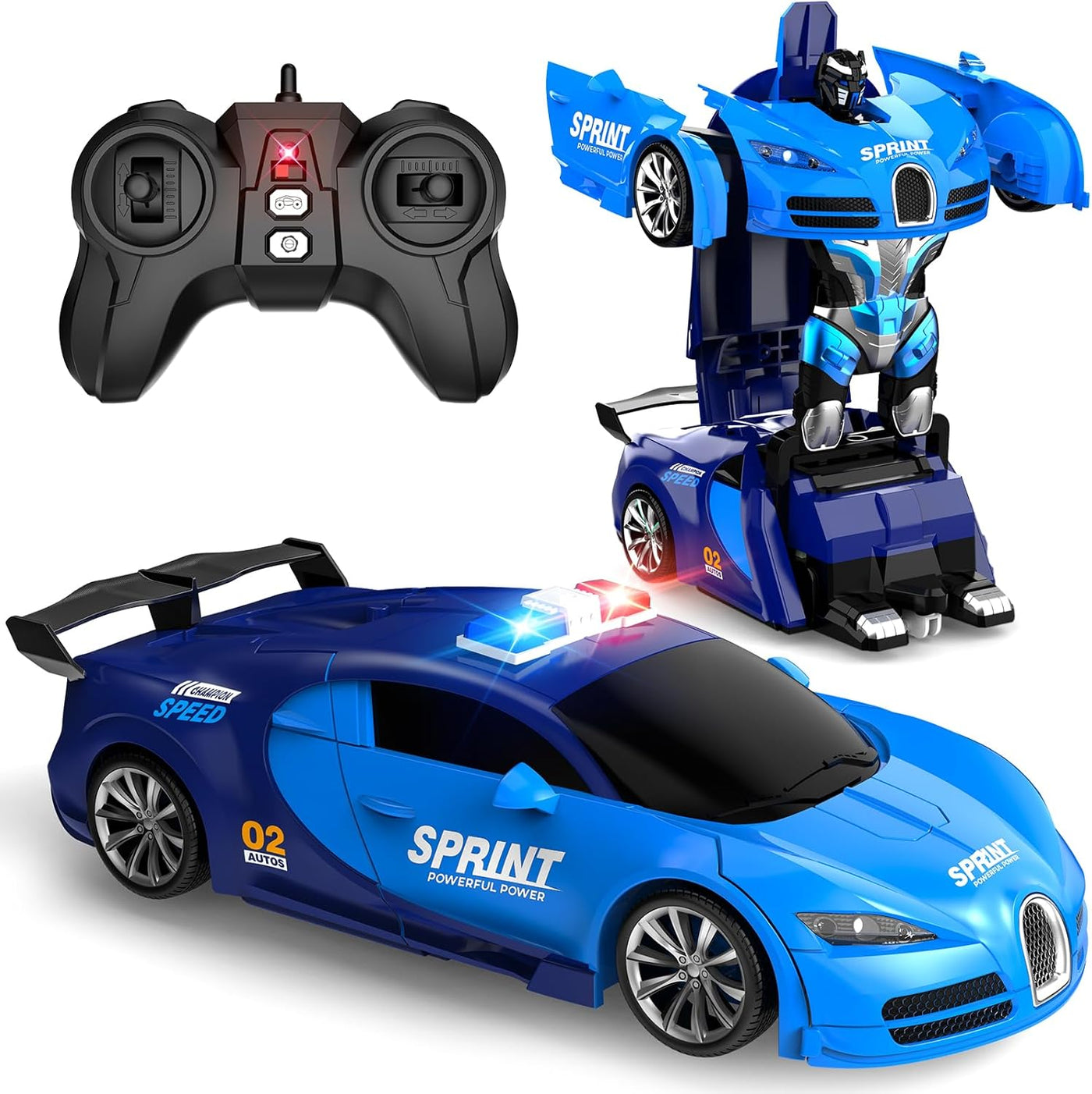 AONEPTR Carro de control remoto, transformación con un clic en robo...