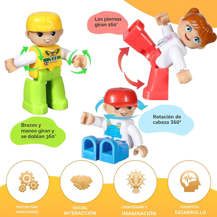 Mruikeny Figuras magnéticas grandes, juego de figuras comunitarias...
