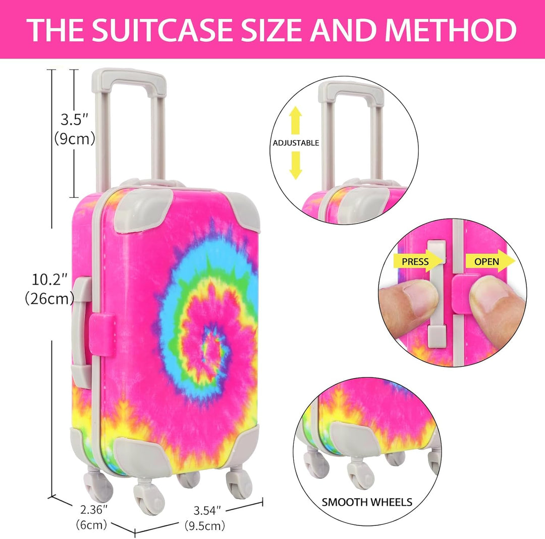 K.T. Fancy Juego de 14 accesorios de viaje para muñecas americanas...