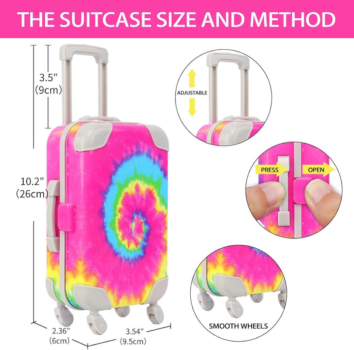 K.T. Fancy Juego de 14 accesorios de viaje para muñecas americanas...