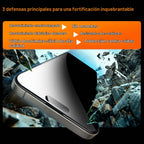 OneFish - 2 unidades de protector de pantalla de privacidad para iPhone 15 Pro - Vidrio templado antiespía de 4 vías 360°, dureza 9H, bordes curvos 3D, compatible con fundas y fácil instalación