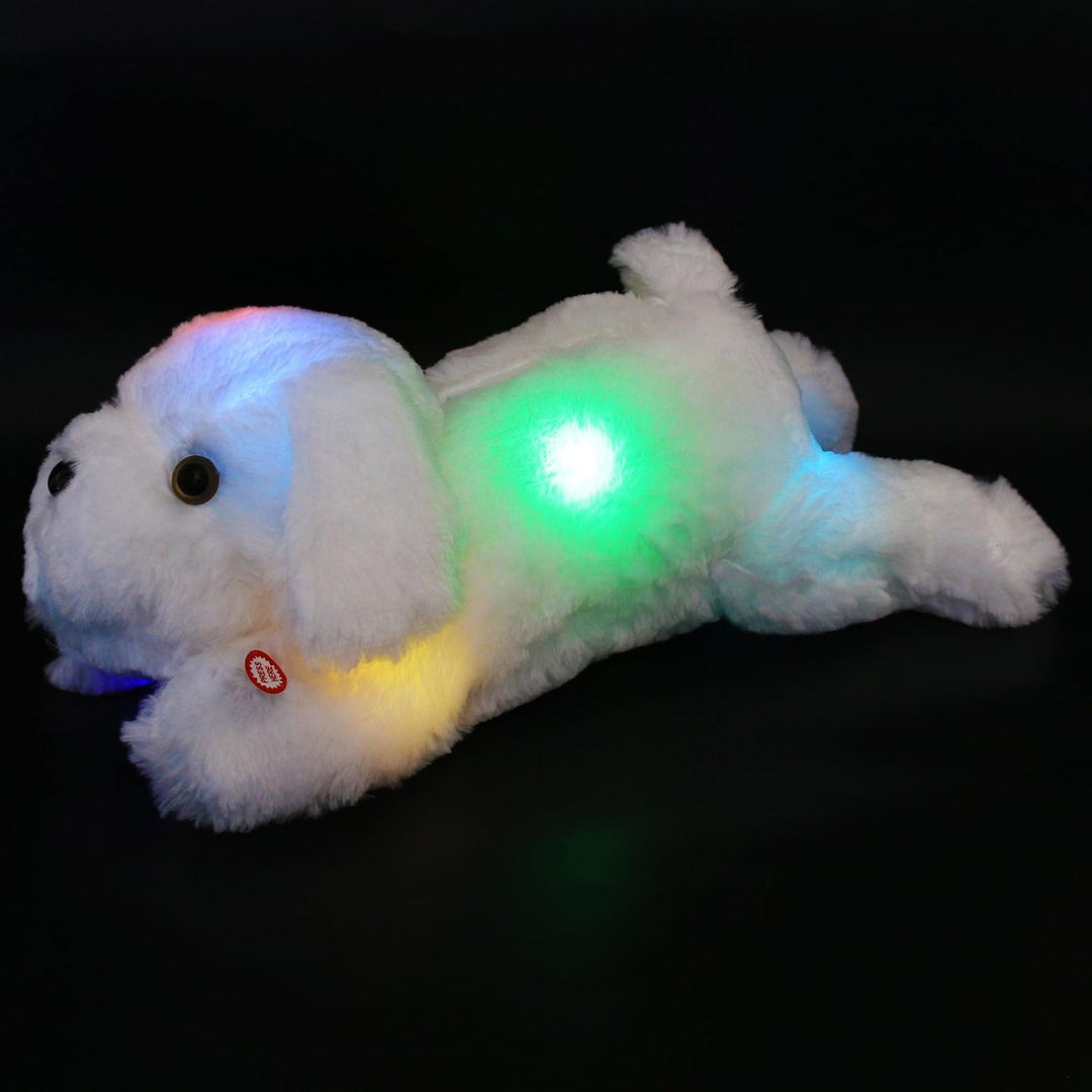 WEWILL Perro Cachorro Blanco Iluminado de 18'' con LED, Ani...