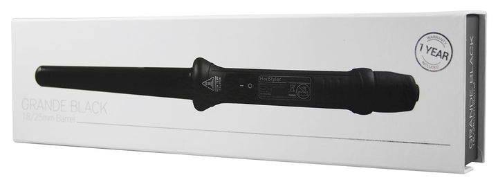 HerStyler Superstyler - Plancha plana y rizadora grande, color negro