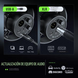 FIFINE Micrófono Dinámico, XLR\/USB Micrófono de PC para Grabación...