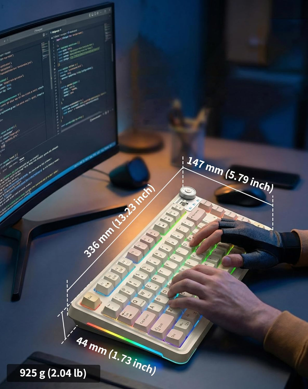 Aula AU75 Teclado mecánico inalámbrico, teclado para juegos con jun...