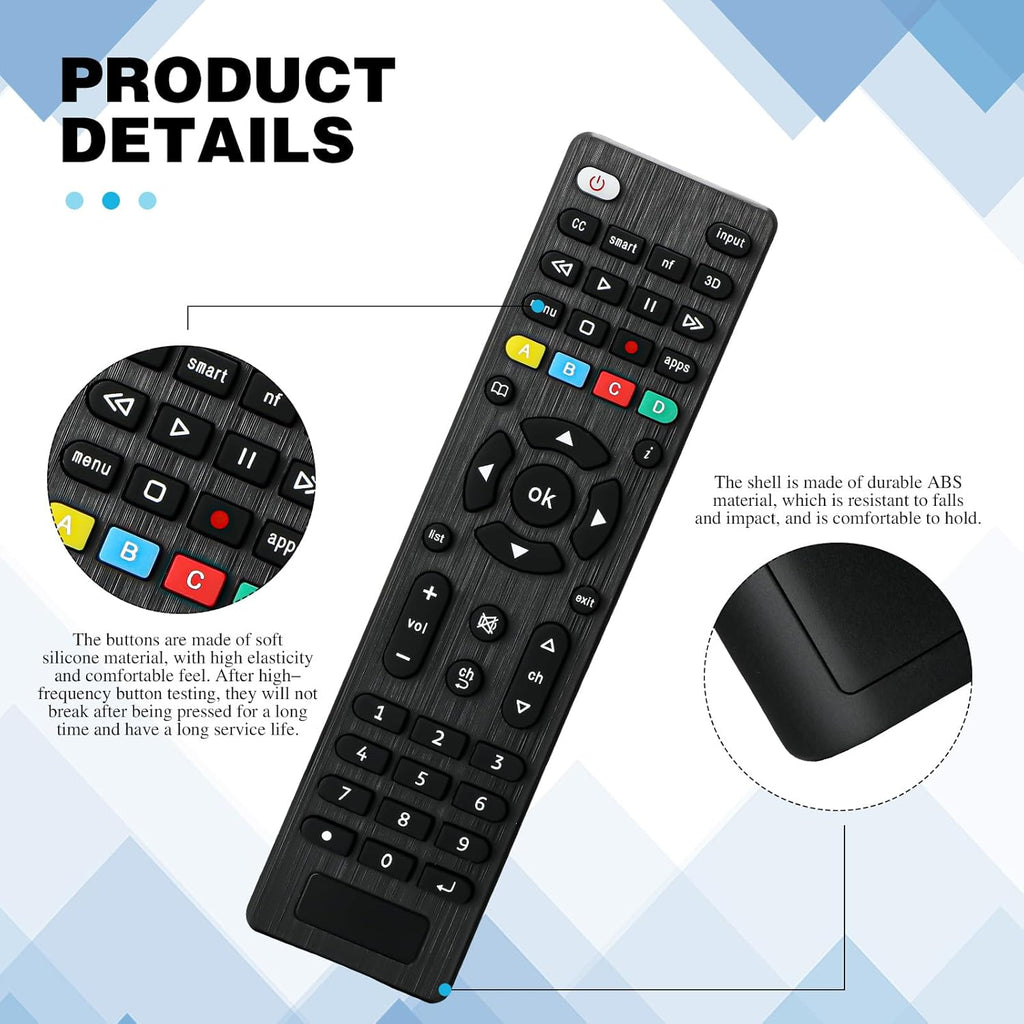 Paquete de 50 unidades de repuesto universales para TV, compatible con todos los televisores inteligentes, LED, LCD, HDTV, serie 3D, para motel, hotel, hogar de ancianos, regular