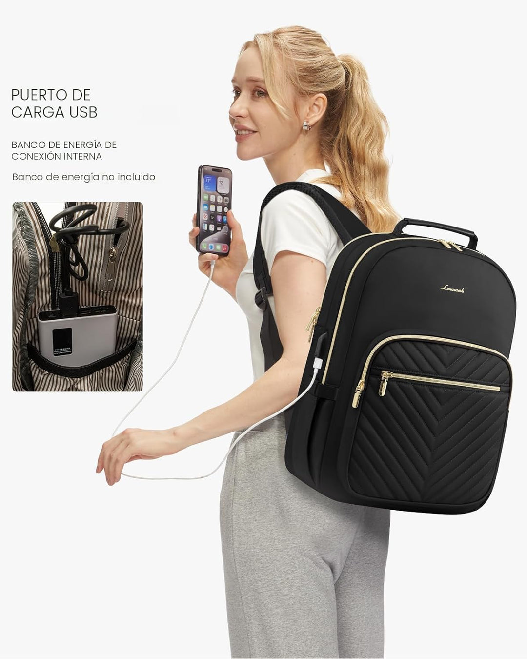 LOVEVOOK Mochila bolso para laptop para mujeres, bolsas de computad...