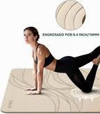 Esterilla de yoga grande (75.5 x 47.6 x 0.4 pulgadas) extra ancha y gruesa de 0.394 in