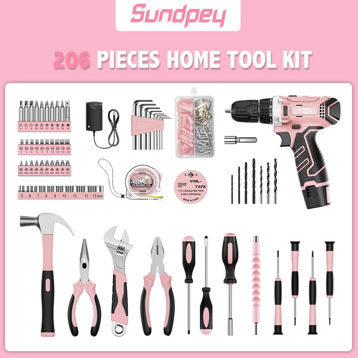 Kit de herramientas para el hogar Sundpey con taladro - Kit de herr...