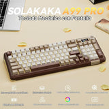 SOLAKAKA Teclado mecánico A99 Pro con pantalla LCD y perilla de met...