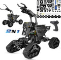 Kit de carro robot BLONWINER, juguete de construcción de brazo robótico inteligente 2 en 1 para codificación Python en Raspberry Pi, kits de tanque de programación STEM con cámara (sin placa RPi)