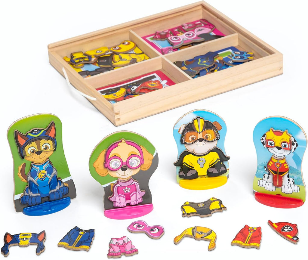 Melissa & Doug Juego de actividades magnéticas de madera de Paw Patrol