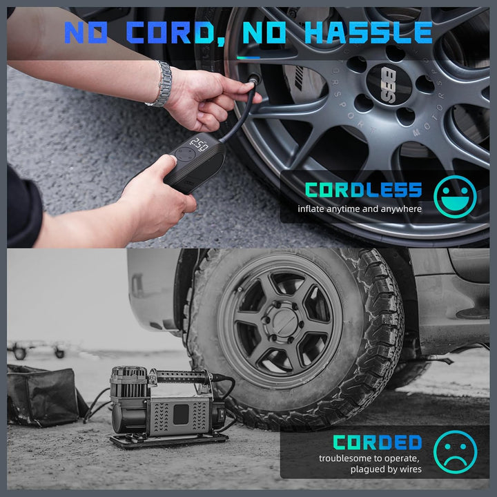 CYCPLUS Electric Air Compressor Portable Bicycle Pump Car Tire Infl...
