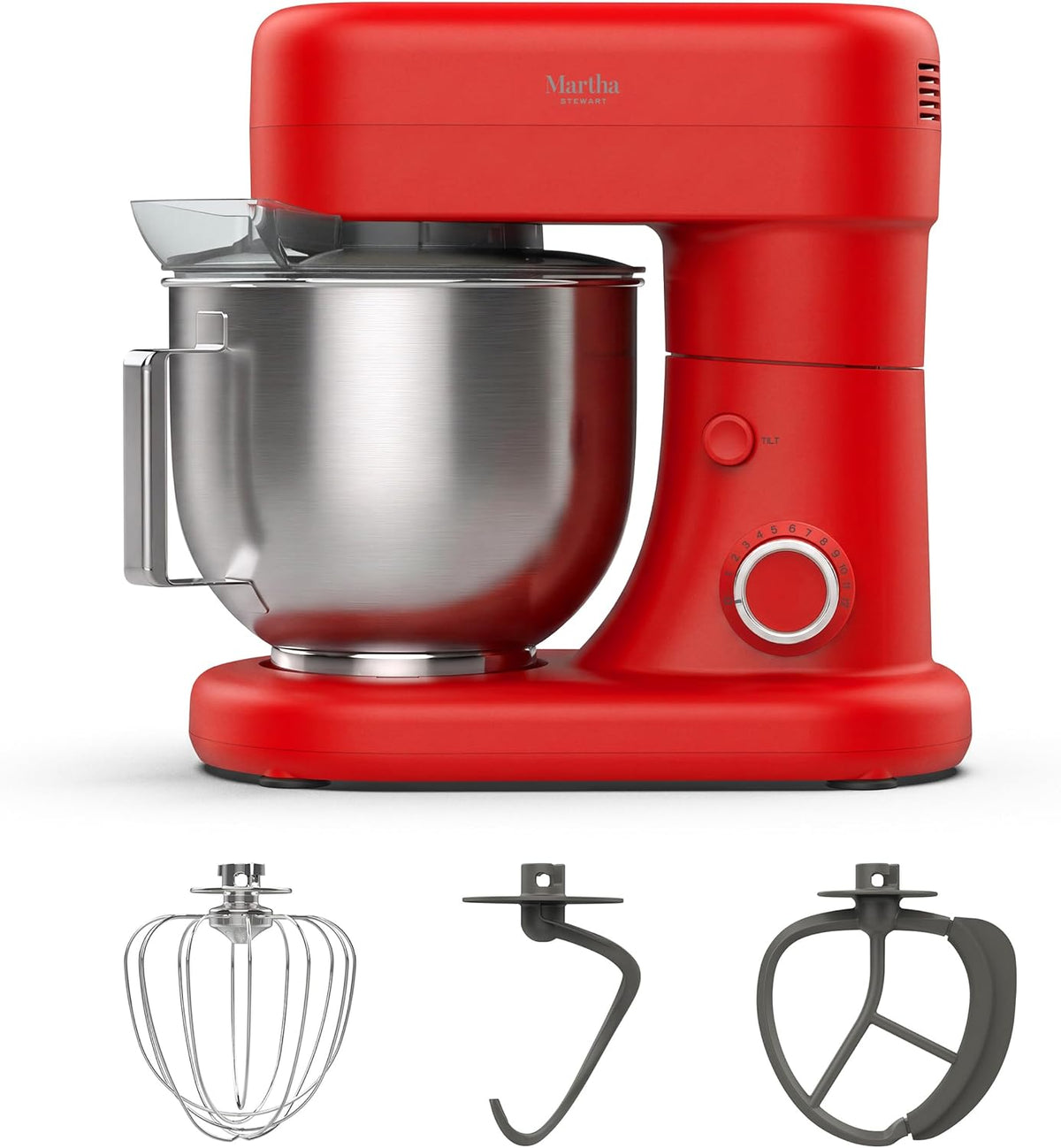 Martha Stewart Batidora de pie con cabezal inclinable de 5.3 cuartos
