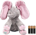 Dimple Kaia Elefante de Peluche Animado - Elefante Rosa de Peluche, Elefante rosa con baterías