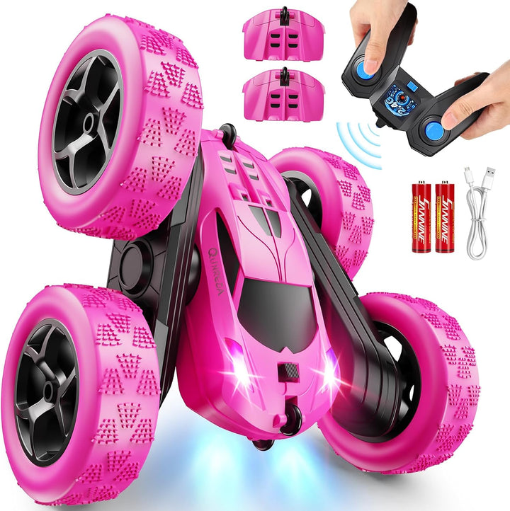 QUNREDA - Autos RC, coche de control remoto rosa para niñas, 2.4 GH...