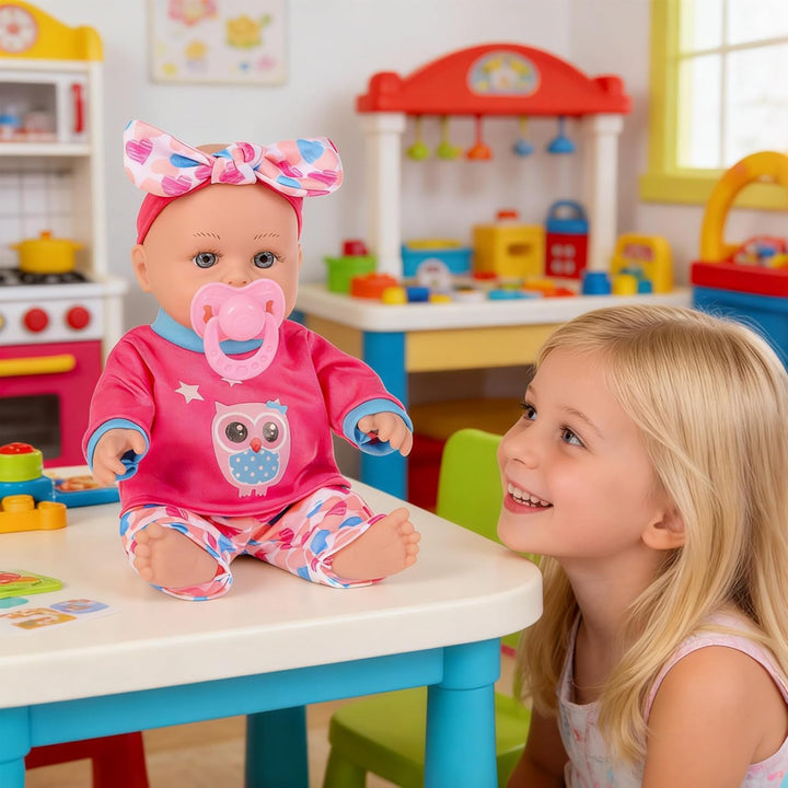 iBayda Muñeca de bebé de 12 pulgadas en caja de regalo con mochila,...