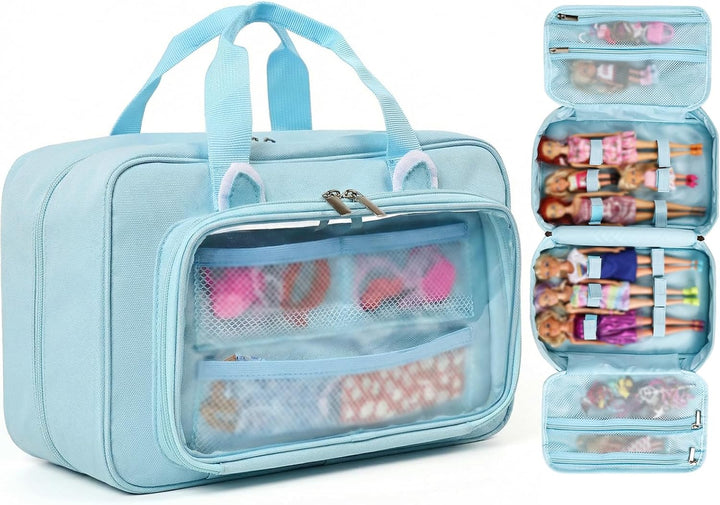 DSLIUPIU Funda de transporte compatible con muñecas Barbie de 12 pu...