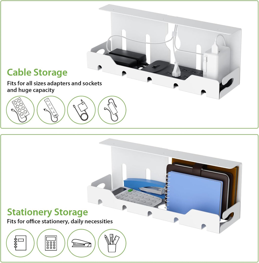 KEEGH Bandeja organizadora de cables para debajo del escritorio, 16